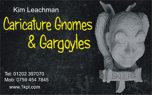 Caricature Gnomes & Gargoyles are Unique Sculptures by Kim Leachman